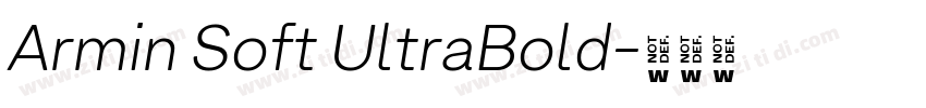 Armin Soft UltraBold字体转换